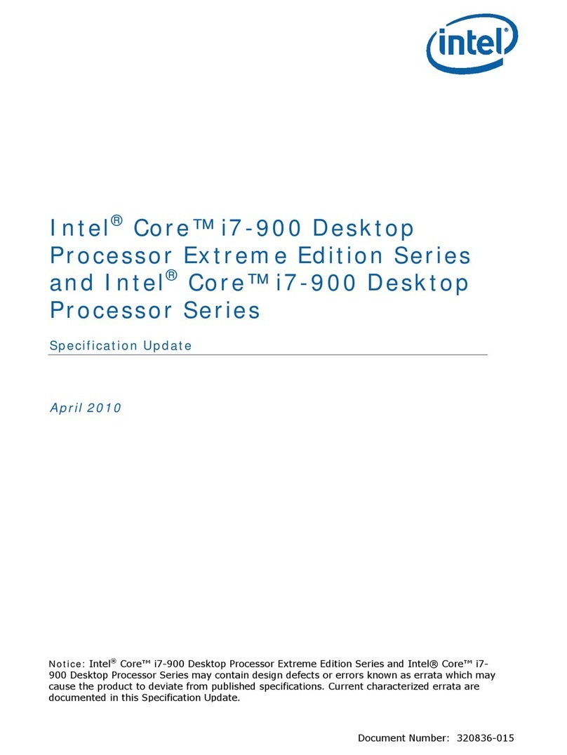 Intel I7-900 DEKSTOP SPECIFICATION User manual