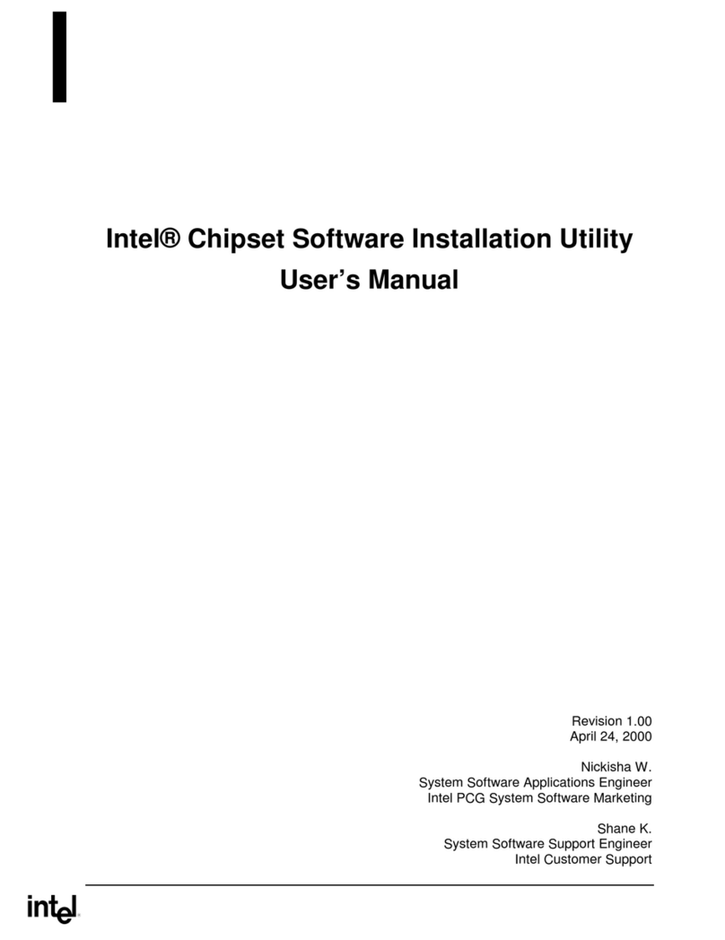 Intel CHIPSET - SOFTWARE INSTALLATION REVISION 1-0 -... user manual