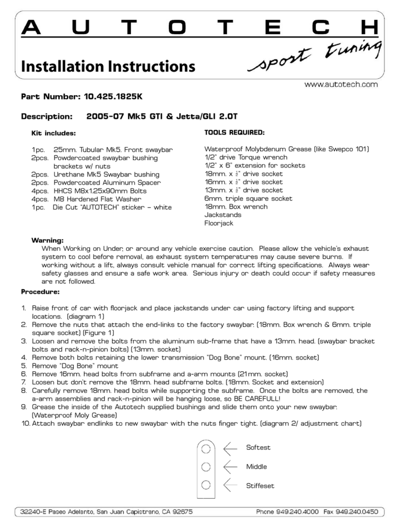 AUTOTECH 10.425.1825GK installation instructions