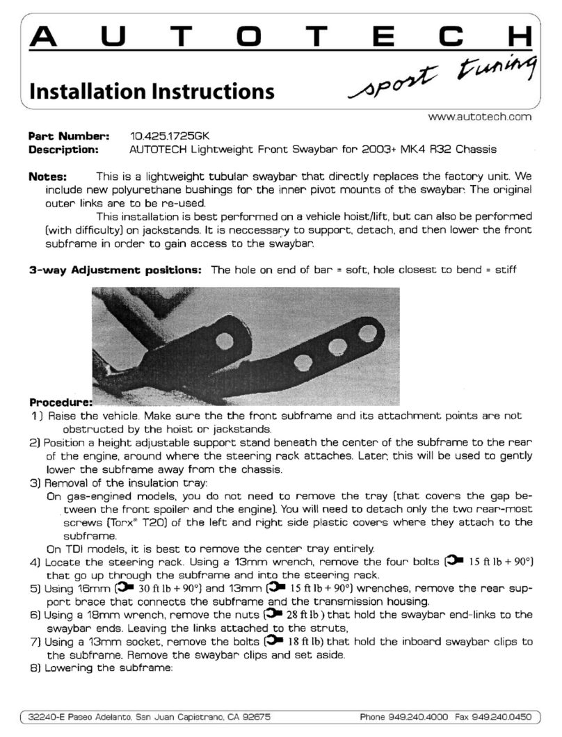 AUTOTECH 10.425.1725GK installation instructions AUTOTECH 10.425.1725GK installation instructions
