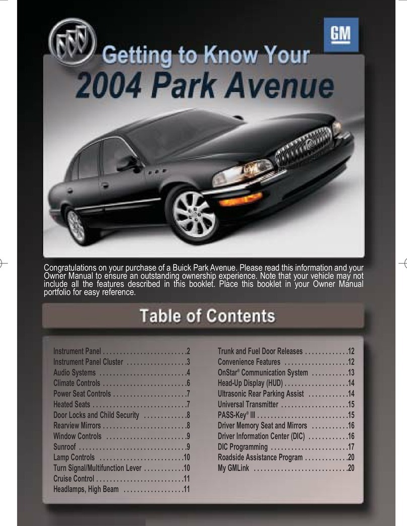Buick PARKAVE GTK 2004 Assembly instructions