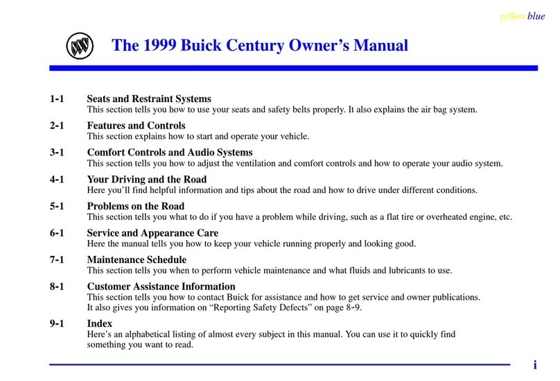 Buick CENTURY 1999 User manual