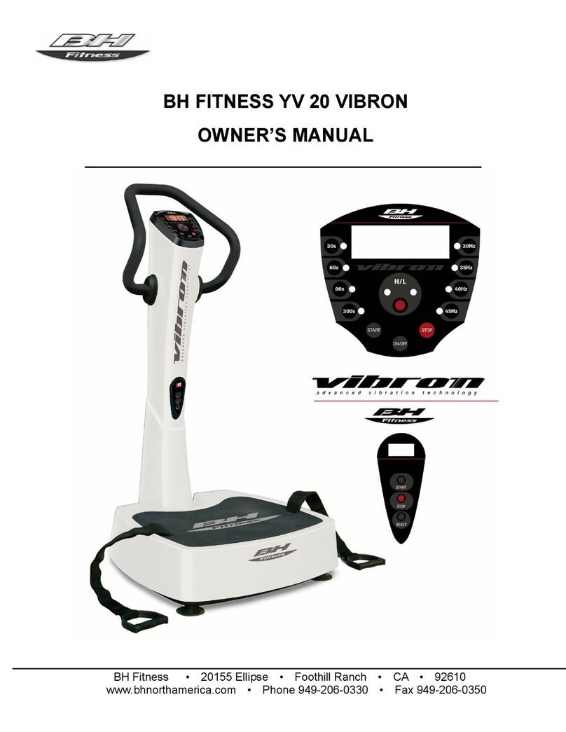 BH FITNESS YV 20 VIBRON owner's manual