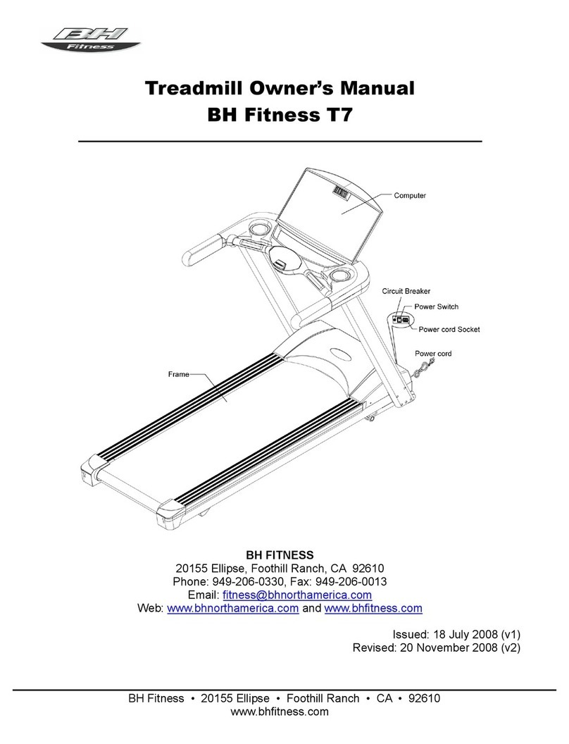 BH FITNESS T7 owner's manual