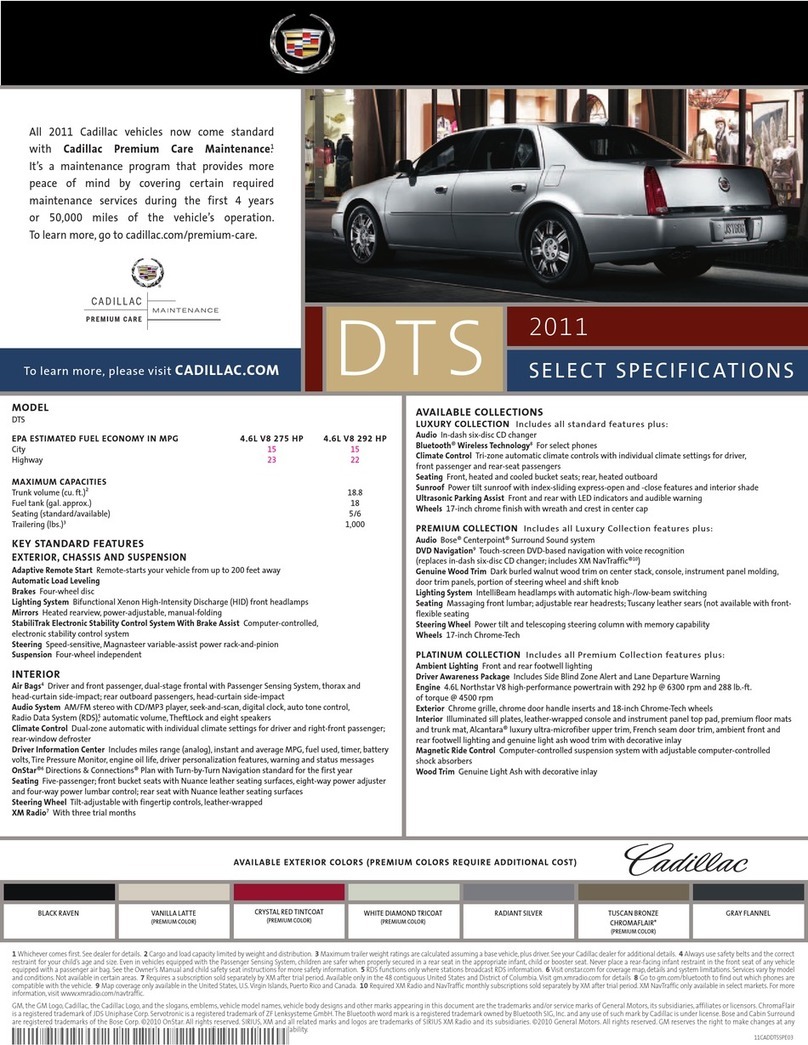 Cadillac 2011 Cadillac DTS User manual