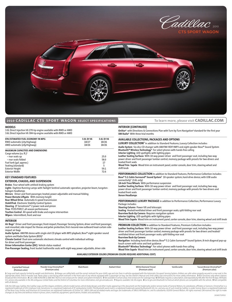 Cadillac CTS SPORT WAGON - BROCHURE 2010 User manual