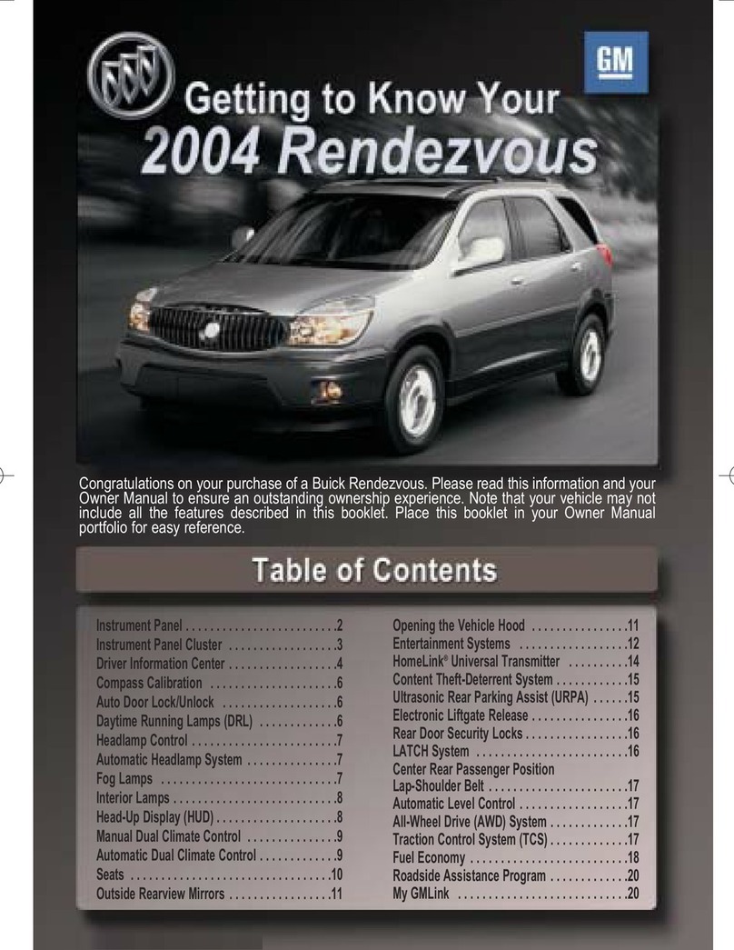 Buick RENDEZVOUS GTK 2004 Assembly instructions