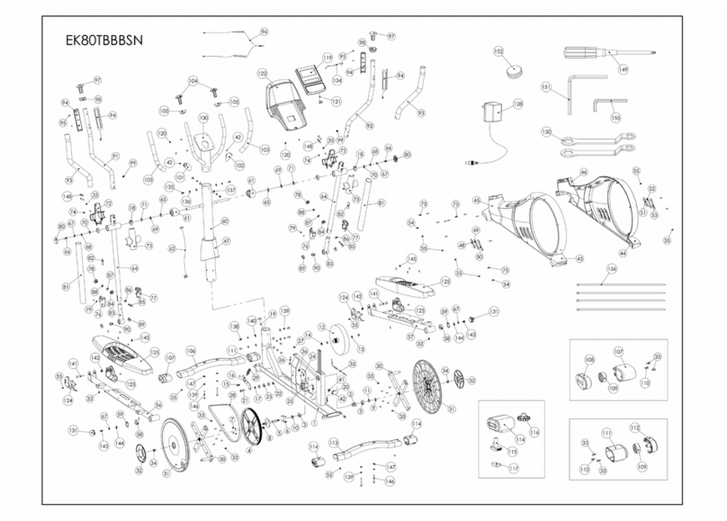 BH FITNESS EK80TBBBSN - PART LIST AND DIAGRAM User manual