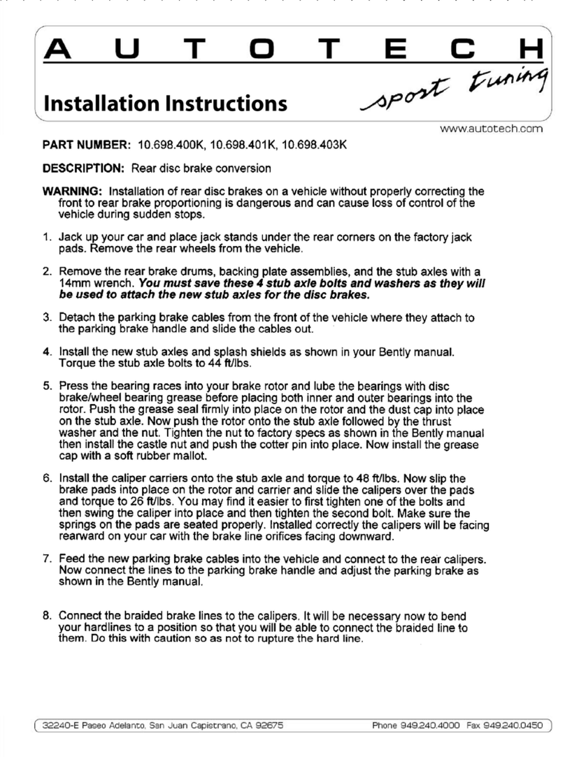 AUTOTECH 10.698.400K installation instructions