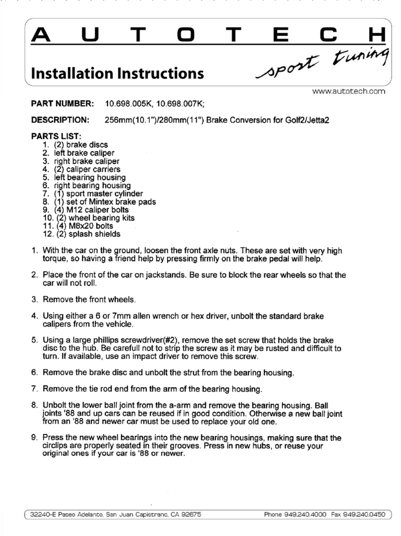 AUTOTECH 10.698.005K User manual AUTOTECH 10.698.005K User manual