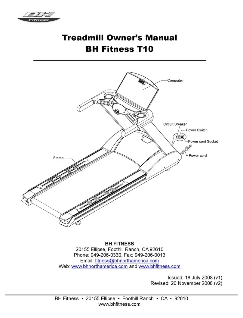 BH FITNESS T10 owner's manual