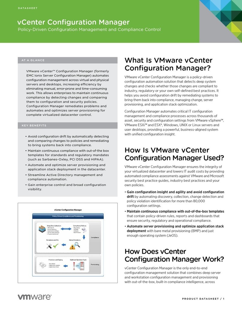 VMware VCENTER CONFIGURATION MANAGER Configuration
