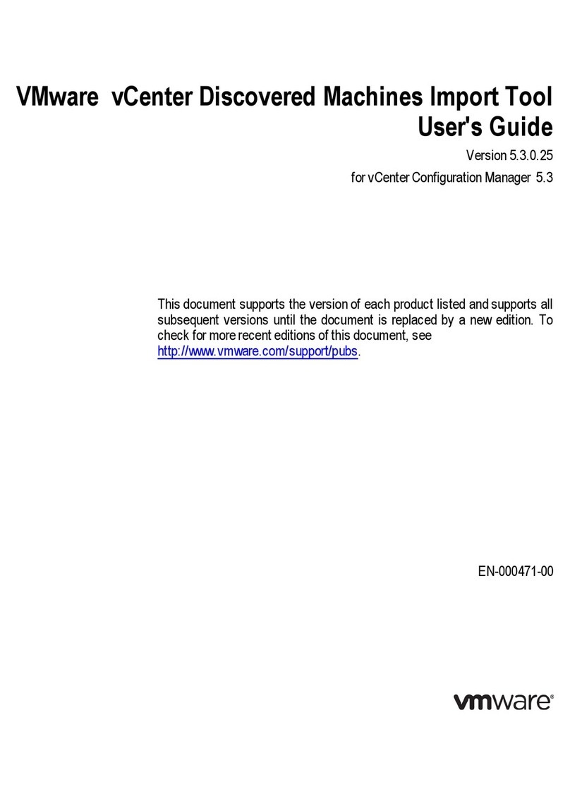 VMware VCENTER CONFIGURATION MANAGER 5.3 - VCENTER DISCOVERED MACHINES IMPORT TOOL... User manual