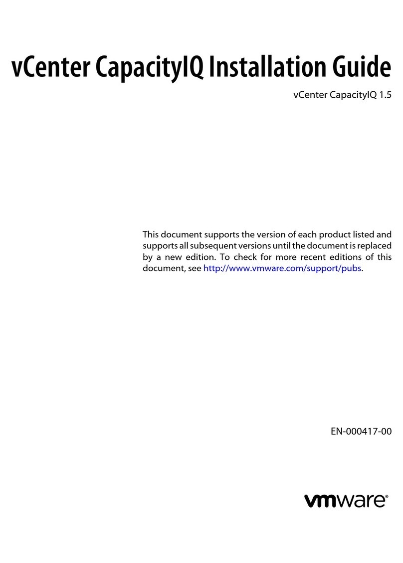 VMware VCENTER CAPACITYIQ 1.5 User manual VMware VCENTER CAPACITYIQ 1.5 User manual