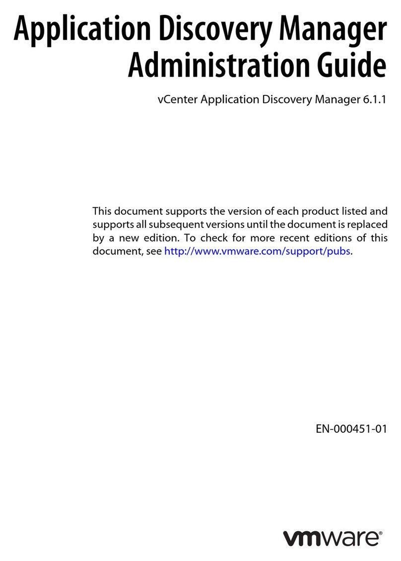 VMware VCENTER APPLICATION DISCOVERY MANAGER 6.1.1 -... Instruction Manual VMware VCENTER APPLICATION DISCOVERY MANAGER 6.1.1 -... Instruction Manual