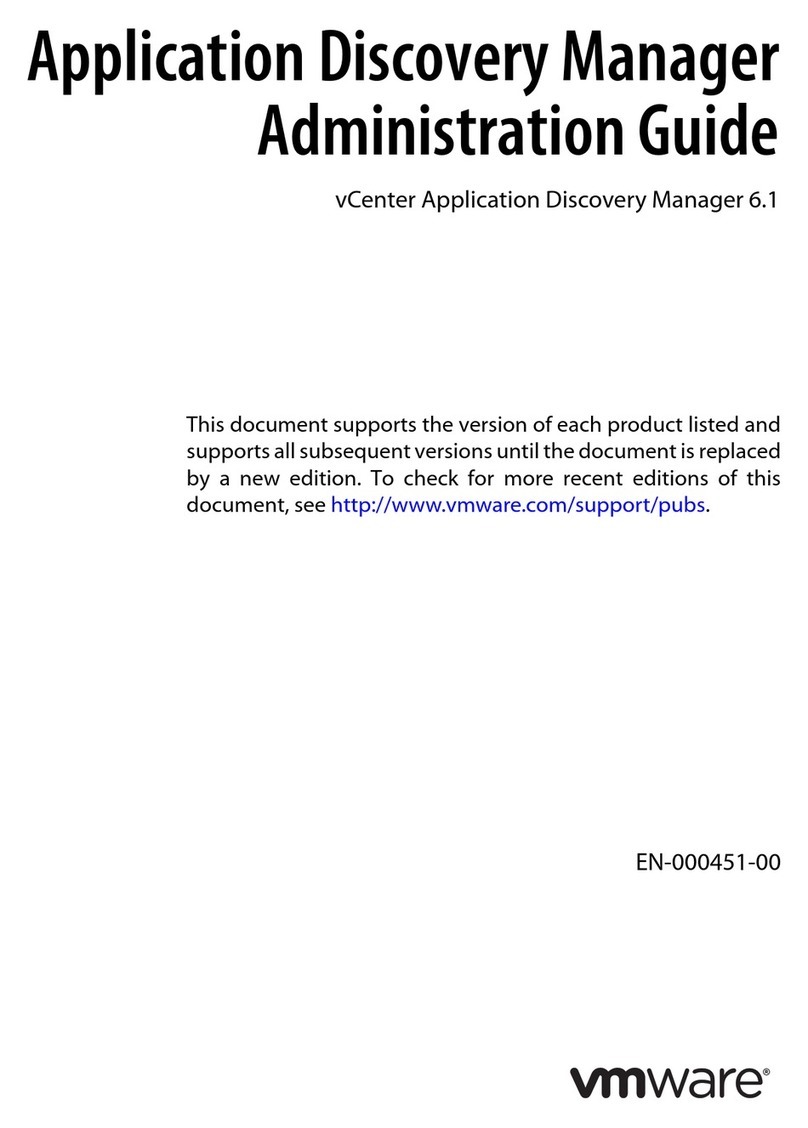 VMware VCENTER APPLICATION DISCOVERY MANAGER 6.1 -... Instruction Manual