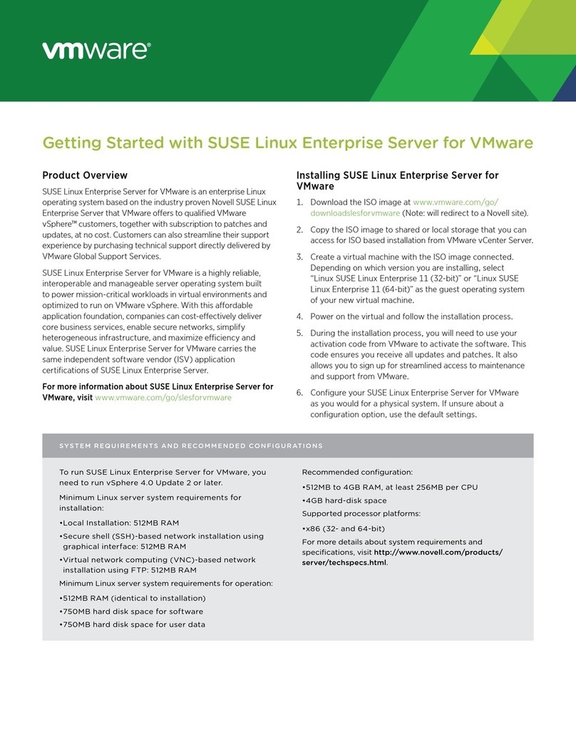 VMware SUSE LINUX ENTERPRISE SERVER User manual