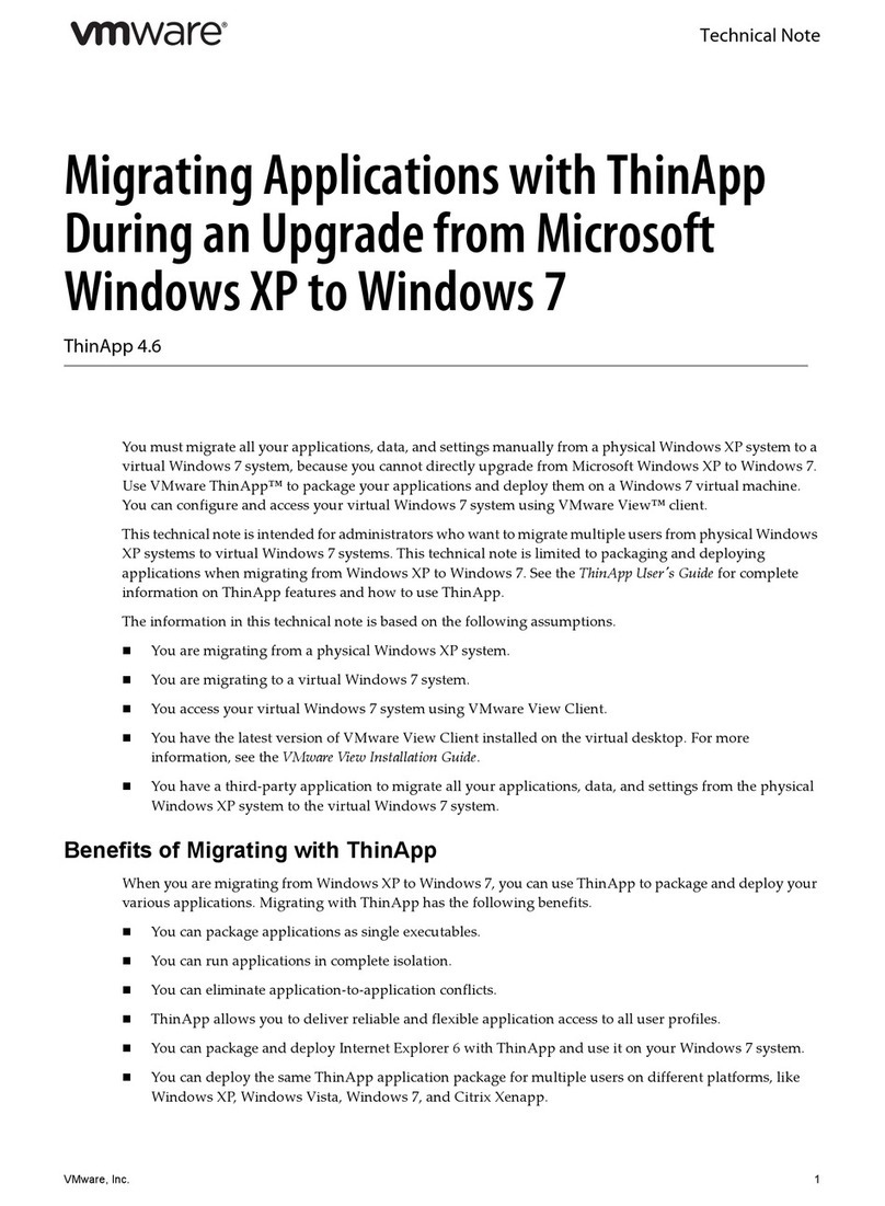 VMware THINAPP 4.6 - MIGRATING APPLICATIONS TECHNICAL... User guide