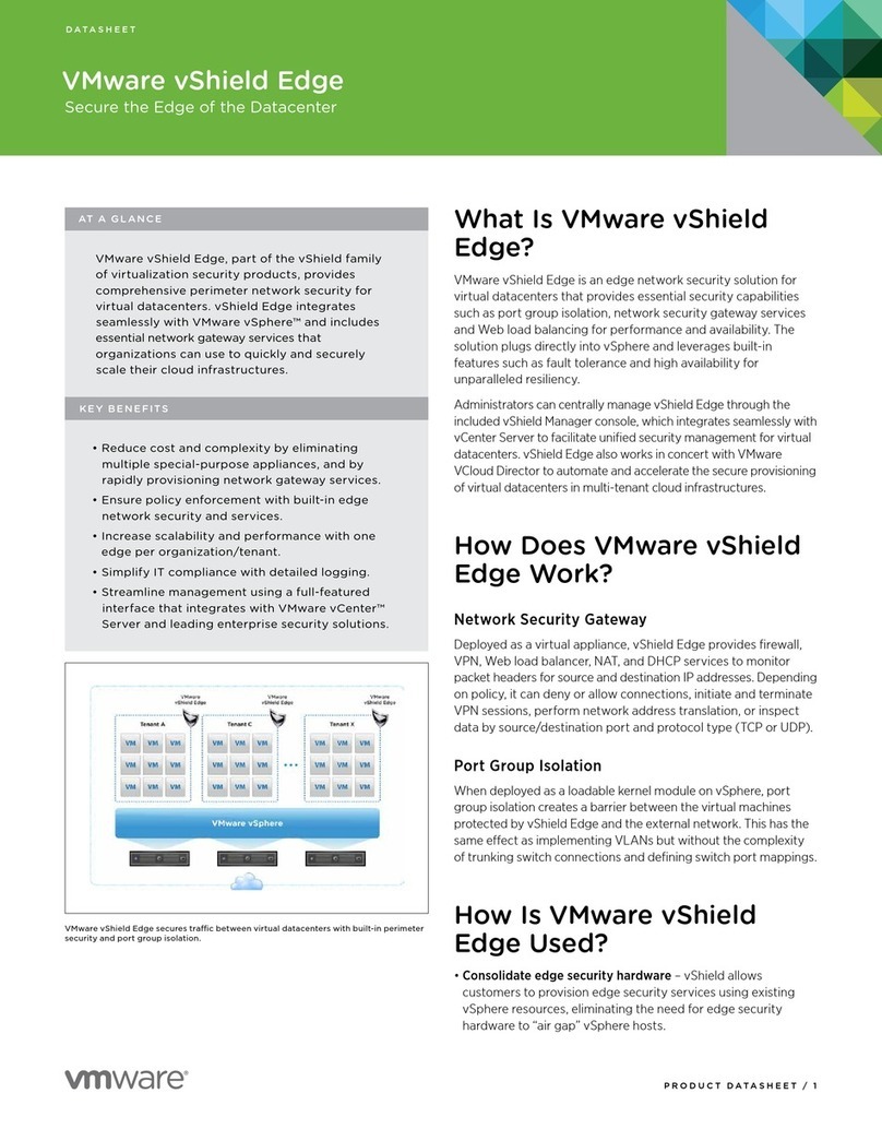 VMware VSHIELD EDGE User manual VMware VSHIELD EDGE User manual