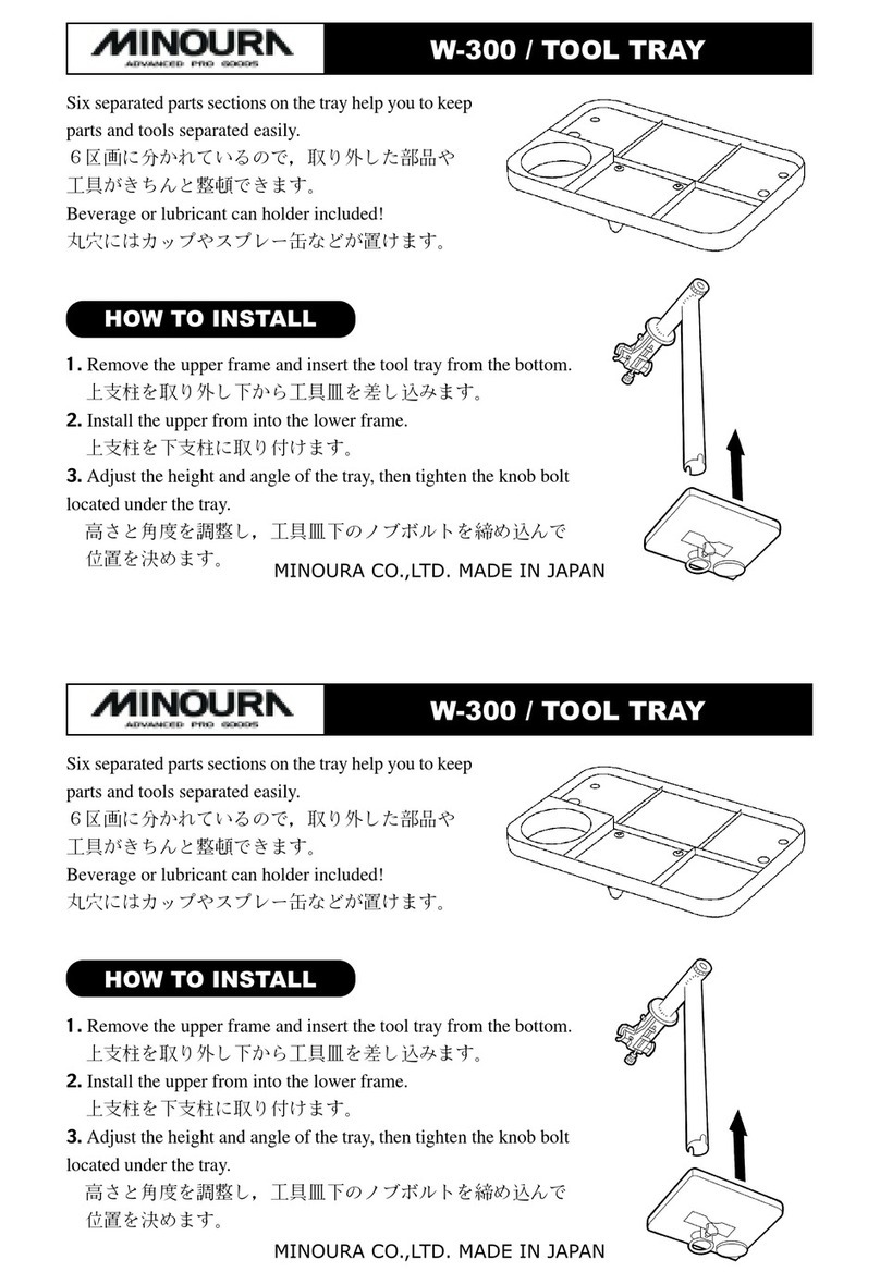 MINOURA W-300 TOOL TRAY manual