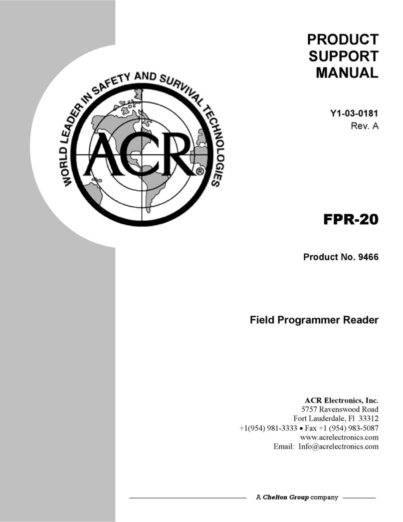 ACR Electronics FPR-20 PROGRAMMER Installation instructions ACR Electronics FPR-20 PROGRAMMER Installation instructions