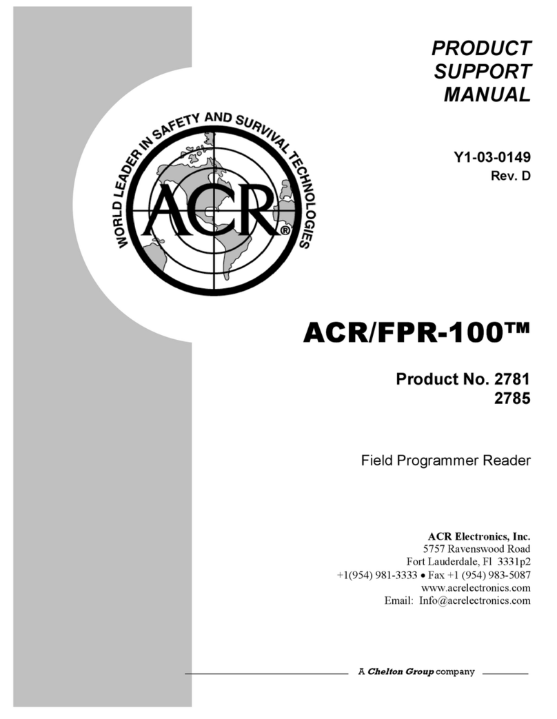 ACR Electronics FPR-100 PROGRAMMER Installation instructions ACR Electronics FPR-100 PROGRAMMER Installation instructions