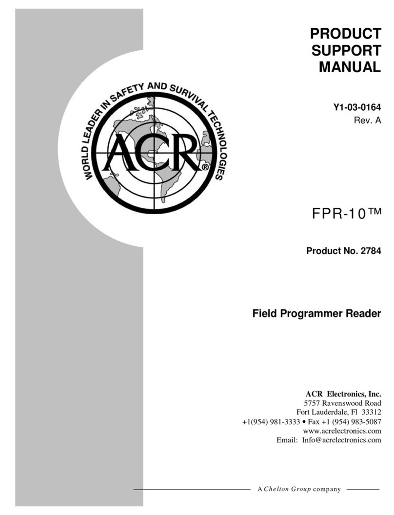 ACR Electronics FPR-10 PROGRAMMER Installation instructions ACR Electronics FPR-10 PROGRAMMER Installation instructions