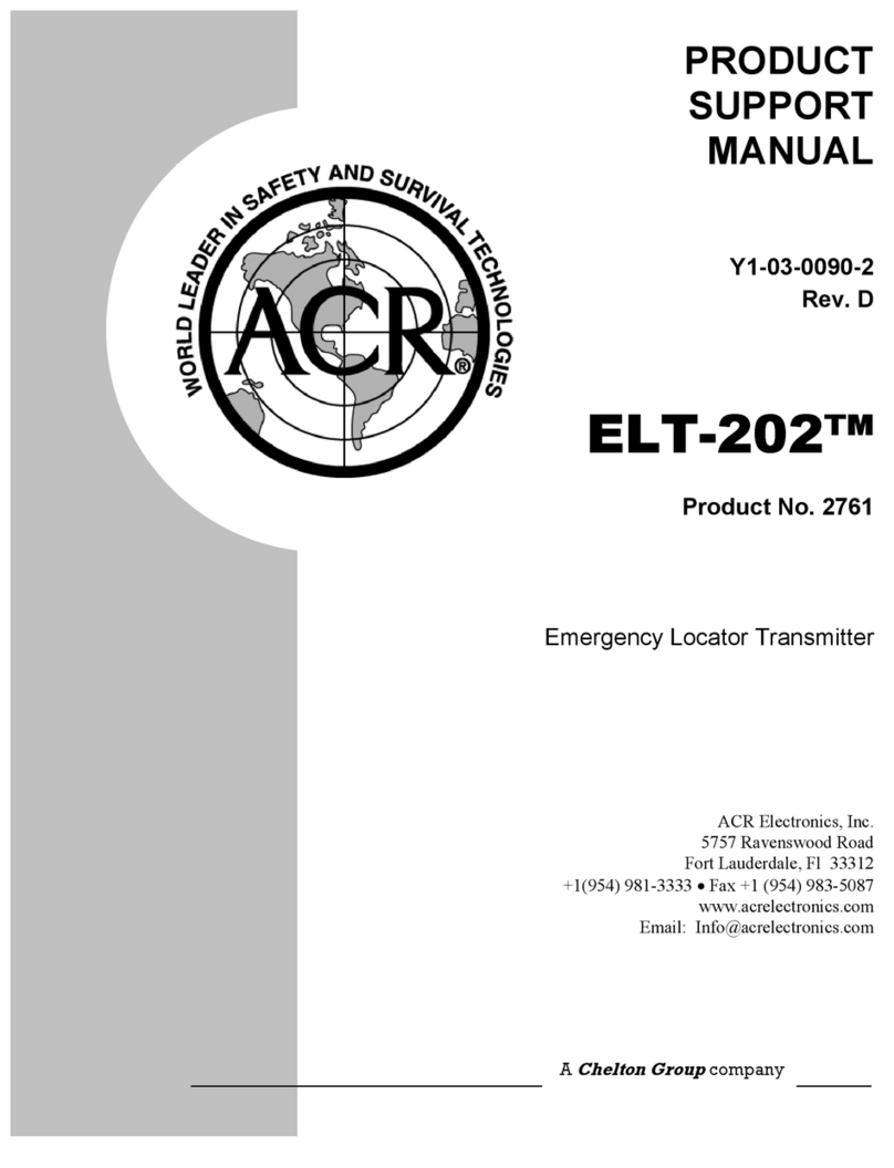 ACR Electronics ELT-202 EMERGENCY LOCATOR TRANSMITTER Installation instructions ACR Electronics ELT-202 EMERGENCY LOCATOR TRANSMITTER Installation instructions