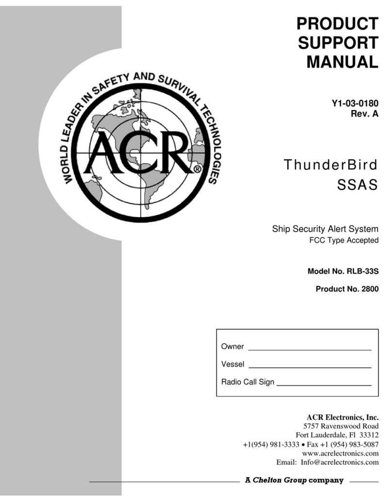 ACR Electronics THUNDERBIRD S.S.A.S. Product support manual