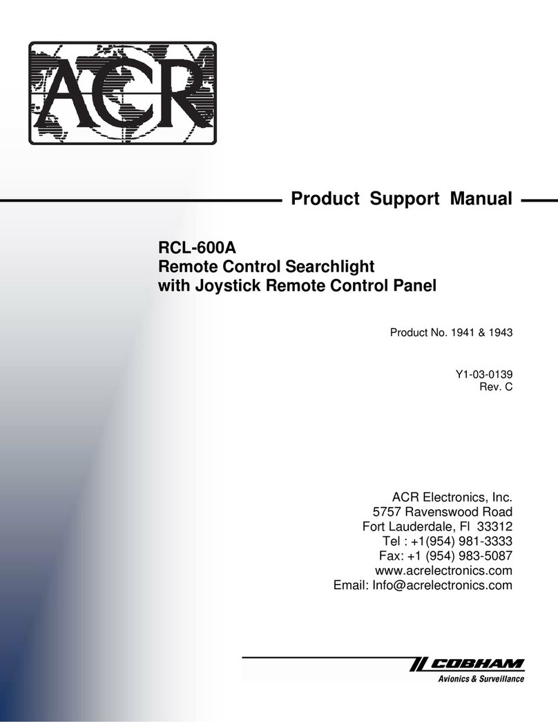 ACR Electronics RCL-600 SEARCHLIGHT Installation instructions