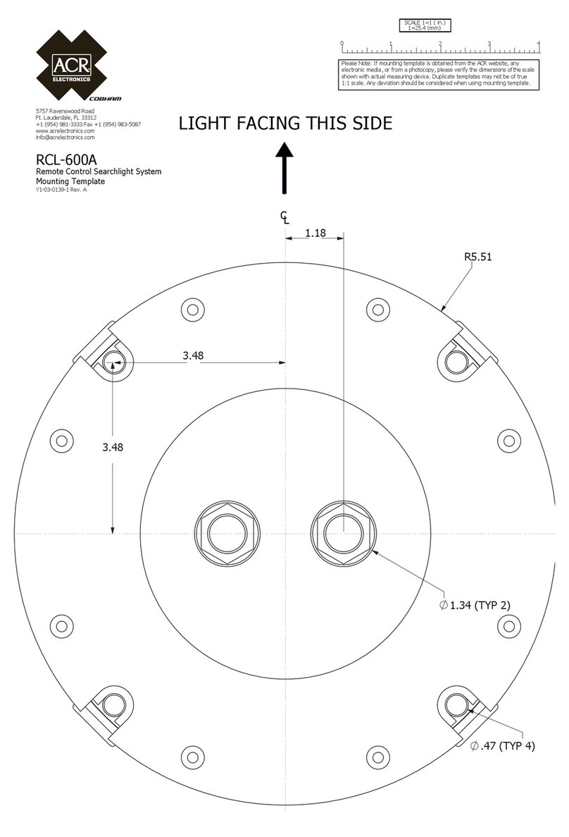 ACR Electronics RCL-600A - SCHEMA REV A Mounting template
