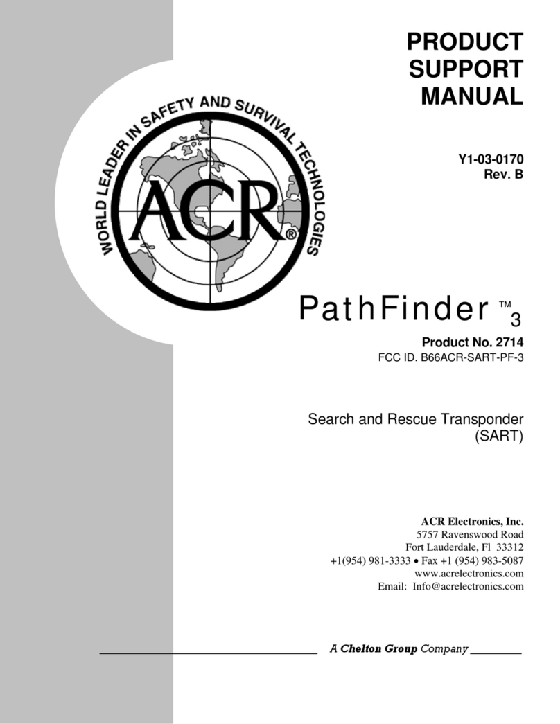 ACR Electronics PATHFINDER 3 SART (SEARCH AND RESCUE... Product support manual ACR Electronics PATHFINDER 3 SART (SEARCH AND RESCUE... Product support manual