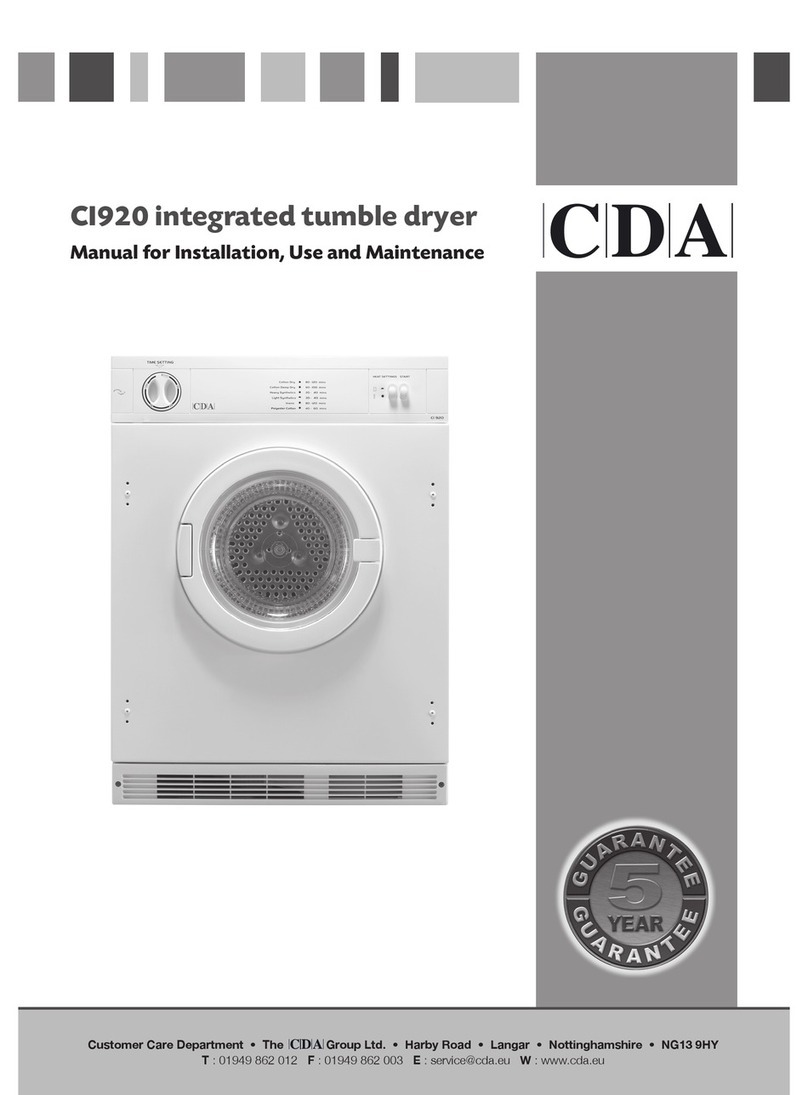 CDA CI920 Manual for installation, use and maintenance CDA CI920 Manual for installation, use and maintenance