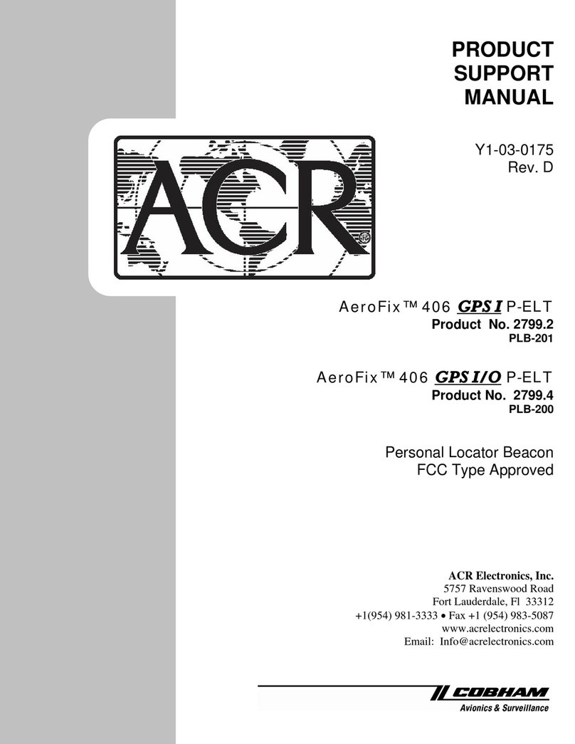 ACR Electronics AEROFIX 406 GPSIOP-ELT Product support manual