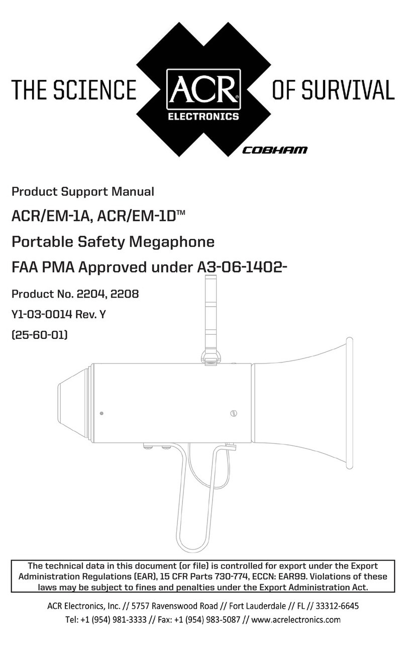 ACR Electronics ACR-EM-1A - REV Y Installation instructions