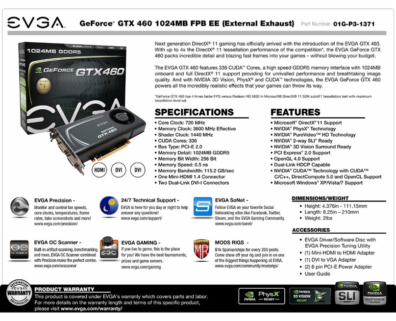 EVGA GeForce GTX 460 SuperClocked User manual