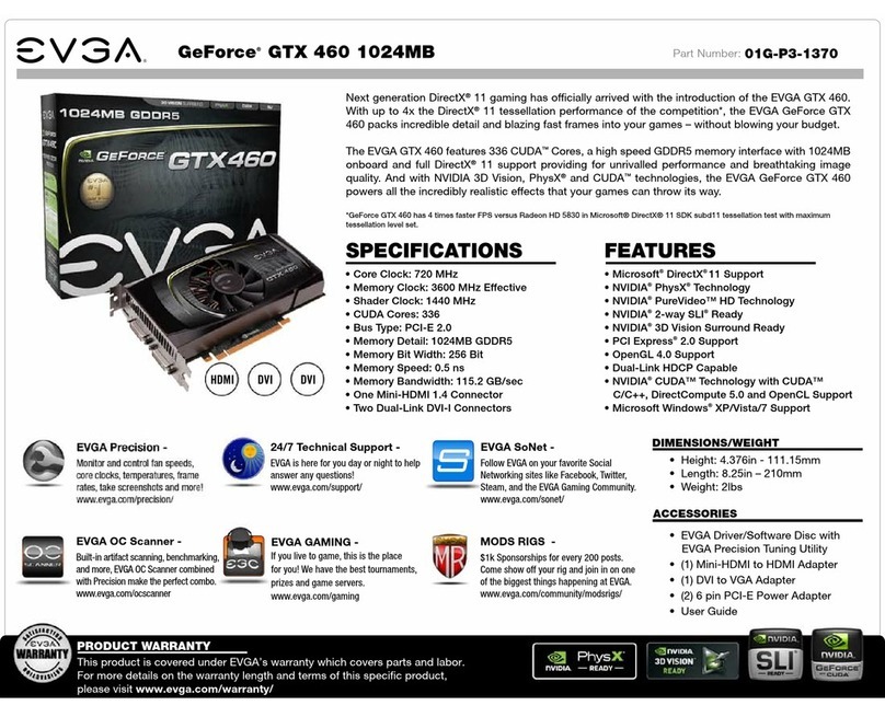 EVGA GeForce GTX 460 SuperClocked User manual