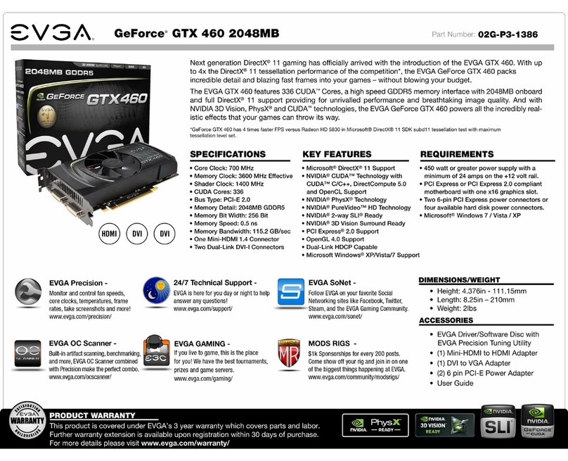 EVGA GeForce GTX 460 SuperClocked User manual