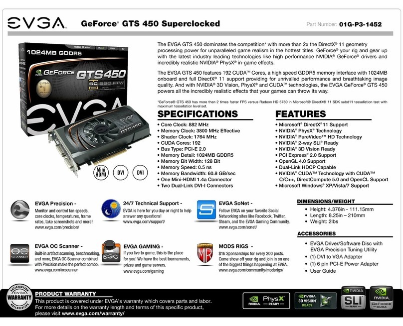 EVGA GeForce GTS 450 Superclocked User manual
