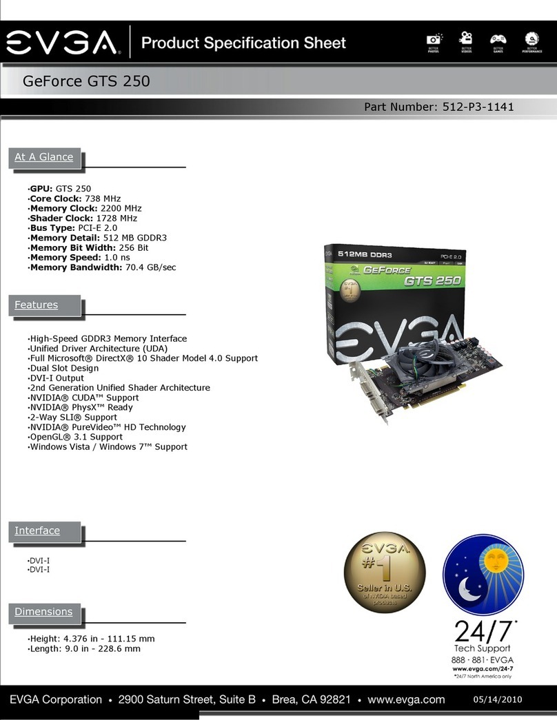 EVGA GeForce GTS 250 Installation instructions