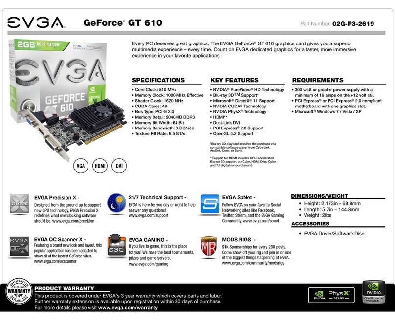 EVGA GeForce GT 610 2GB User manual