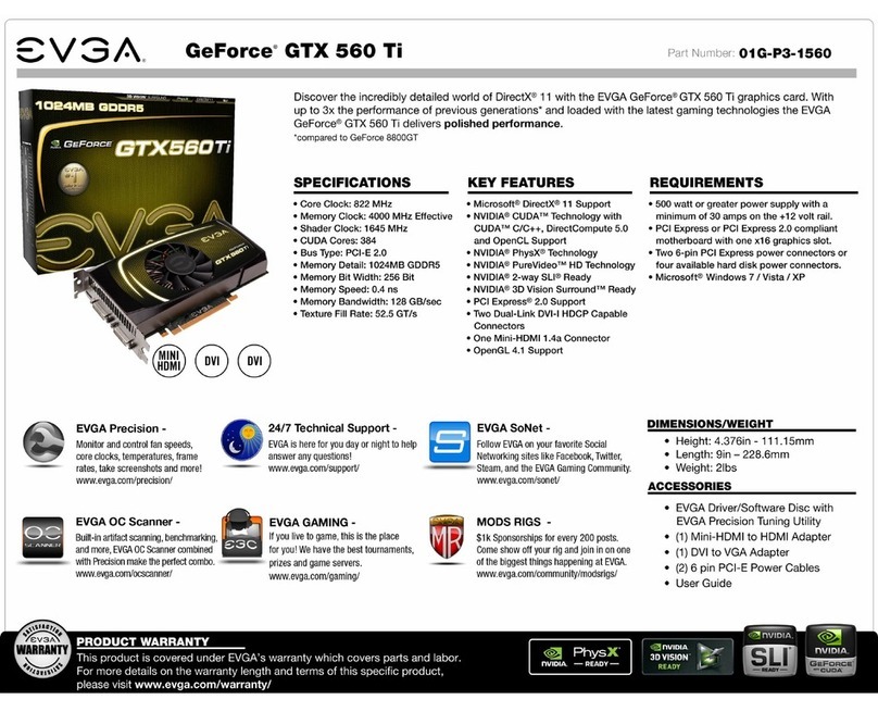 EVGA GeForce GTX 560 Ti Specifications