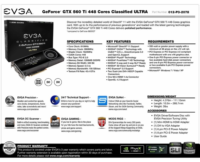EVGA GeForce GTX 560 Ti 448 Cores Classified... User manual