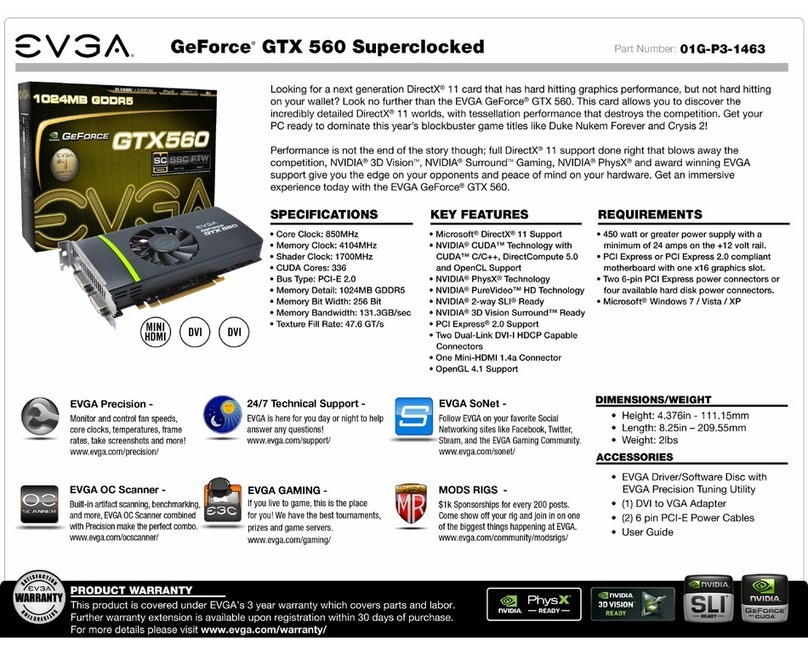 EVGA GeForce GTX 560 Superclocked User manual EVGA GeForce GTX 560 Superclocked User manual