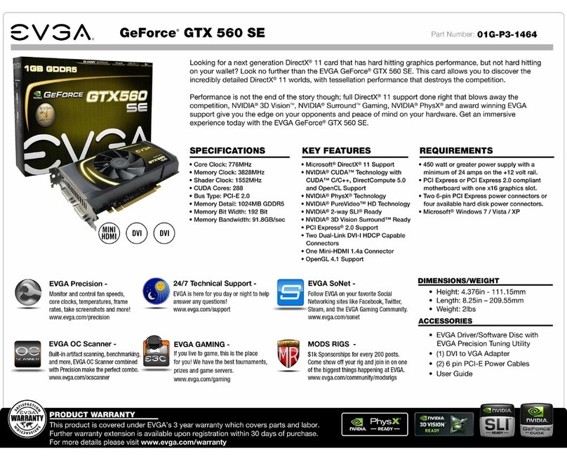 EVGA GeForce GTX 560 SE User manual EVGA GeForce GTX 560 SE User manual