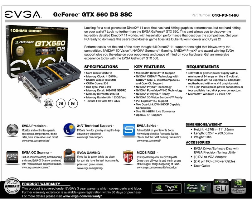 EVGA GeForce GTX 560 DS SSC User manual