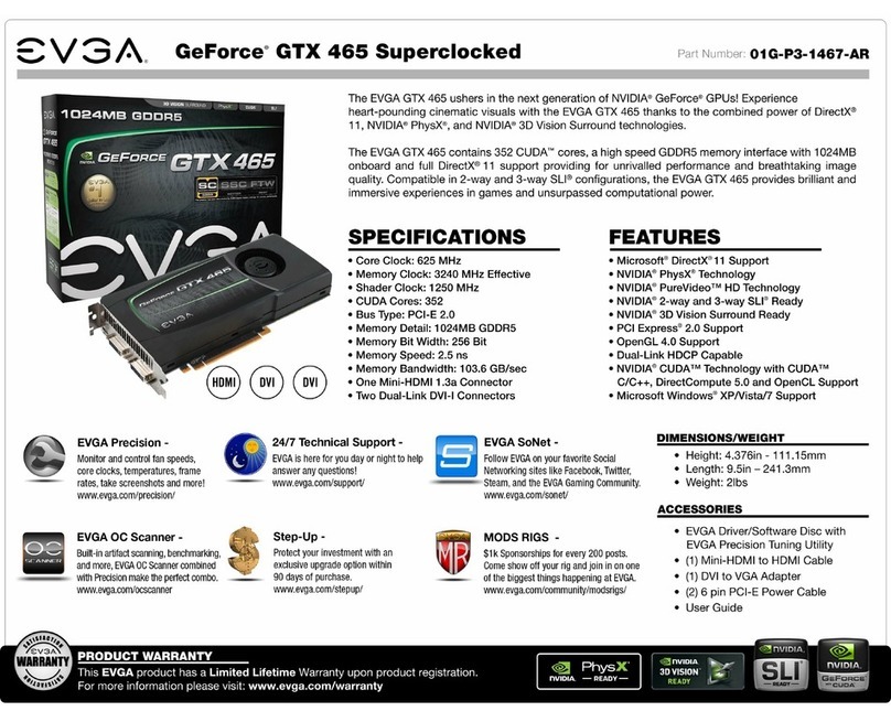 EVGA GeForce GTX 465 SuperClocked User manual