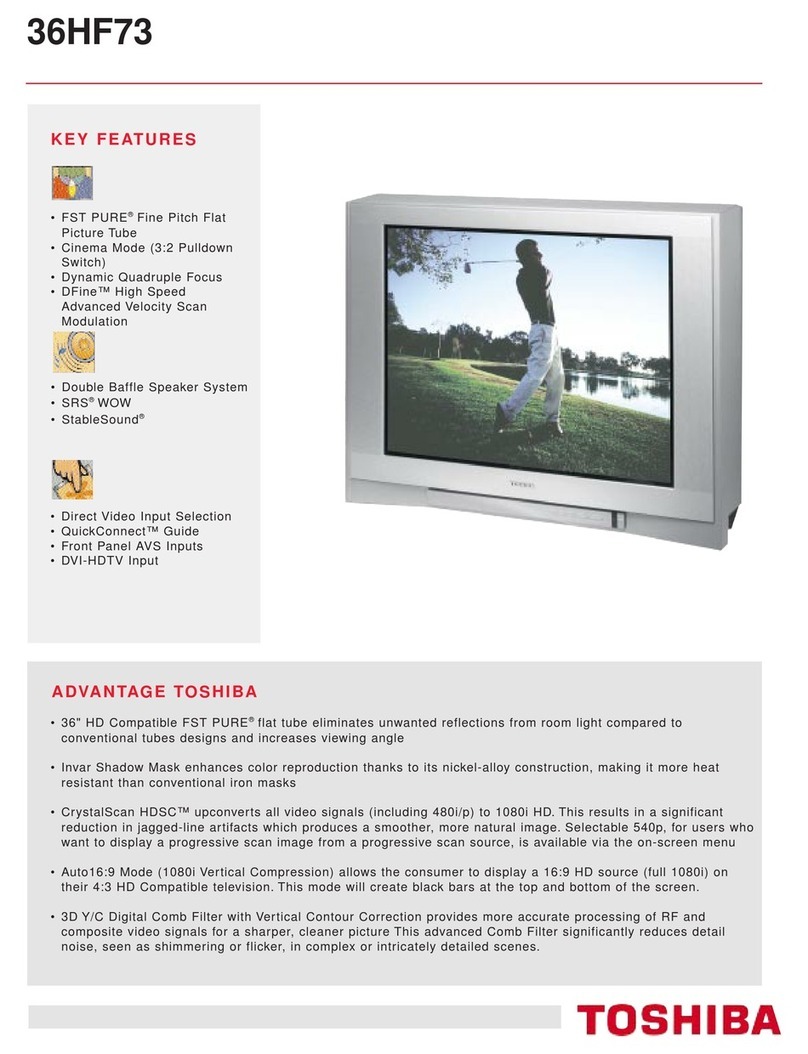 Toshiba 36HF73 Specifications