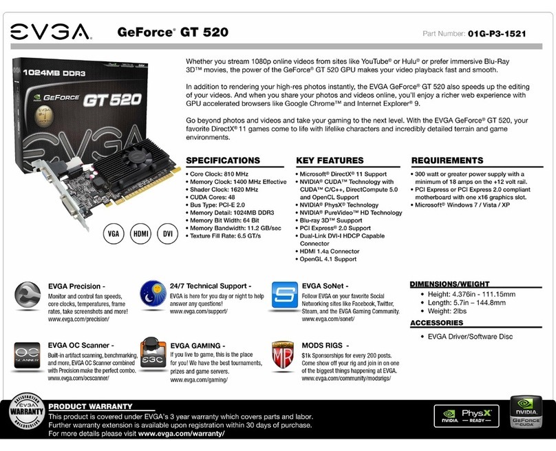 EVGA GeForce GT 520 User manual EVGA GeForce GT 520 User manual
