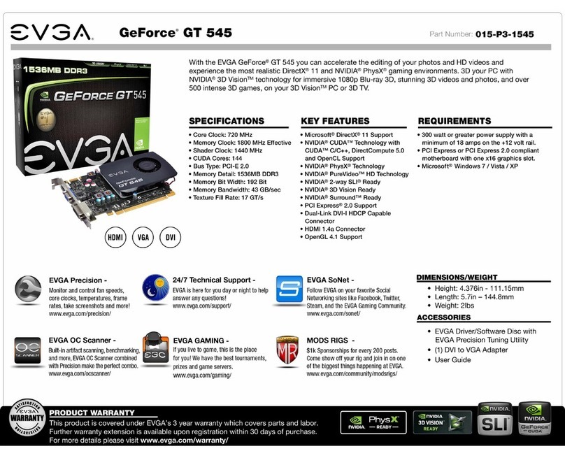 EVGA GeForce GT 545 User manual EVGA GeForce GT 545 User manual